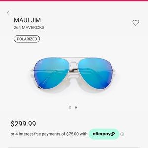 Maui Jim Mavericks Aviator with Blue Hawaii Lenses